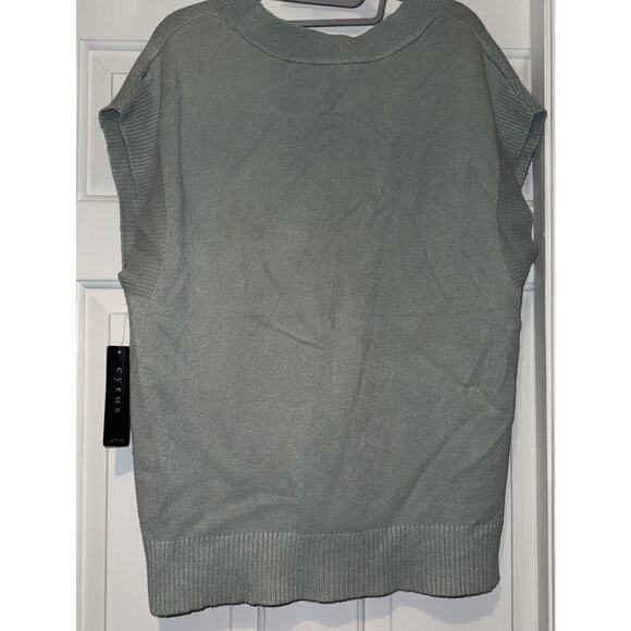 NWT Cyrus Sky Blue Oversized Knit Sweater Vest Size XS - Picture 5 of 8